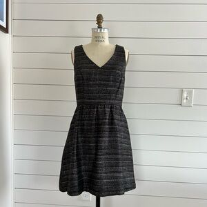 Black and metallic thread dress size 8